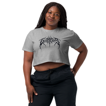 Load image into Gallery viewer, Metal Logo, Women’s Crop Top (Black Logo)
