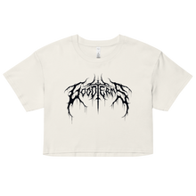 Load image into Gallery viewer, Metal Logo, Women’s Crop Top (Black Logo)

