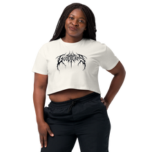 Load image into Gallery viewer, Metal Logo, Women’s Crop Top (Black Logo)
