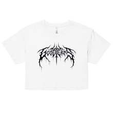Load image into Gallery viewer, Metal Logo, Women’s Crop Top (Black Logo)
