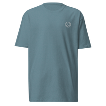 Load image into Gallery viewer, Smiley Embroidered, Men&#39;s Premium Tee (White Smiley)
