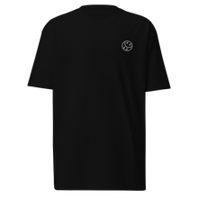 Load image into Gallery viewer, Smiley Embroidered, Men&#39;s Premium Tee (White Smiley)
