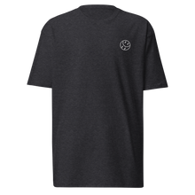 Load image into Gallery viewer, Smiley Embroidered, Men&#39;s Premium Tee (White Smiley)
