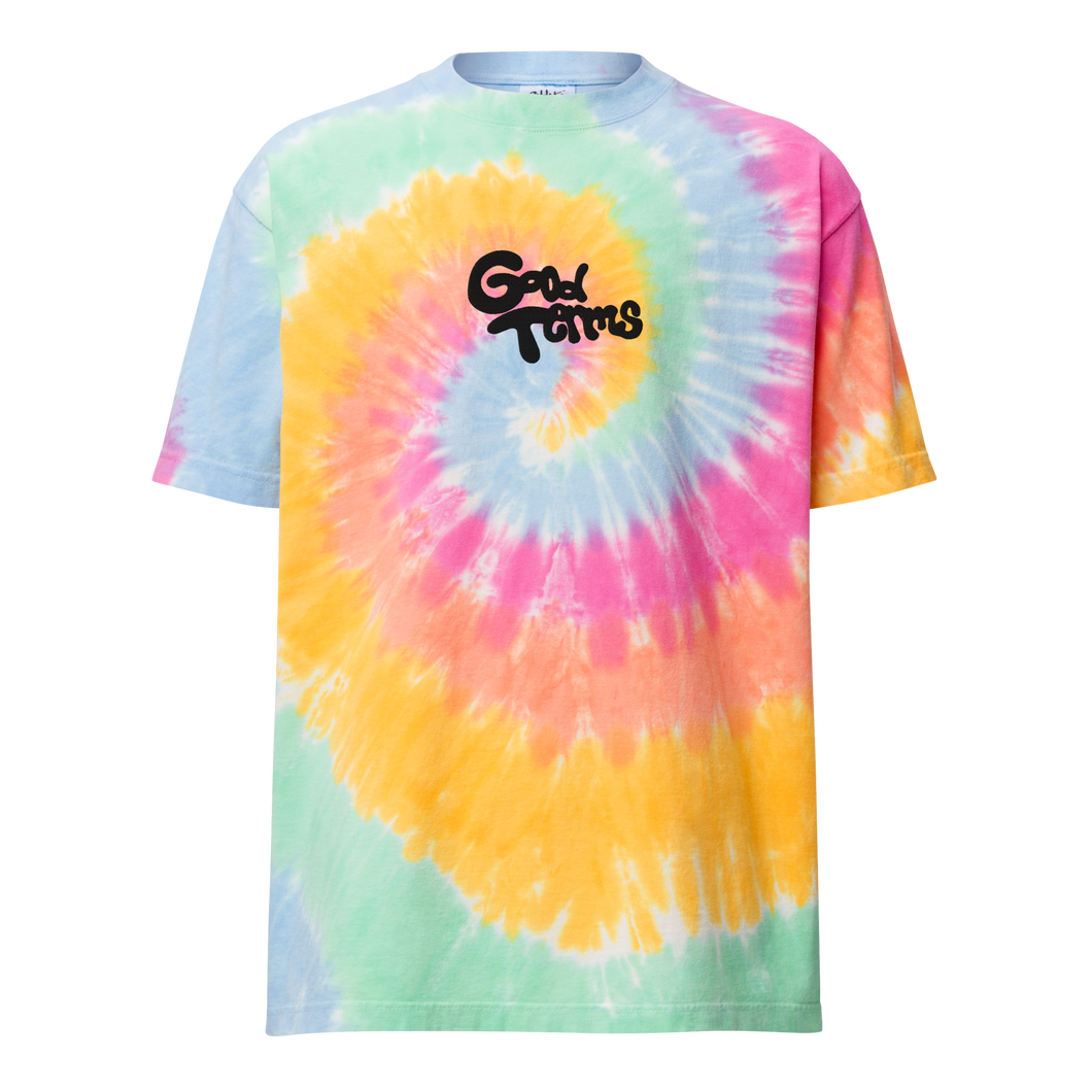 Drive-In Logo Embroidered, Oversized Tie-Dye Tee